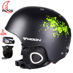 MOON Professional Ski Helmet High Quality Women Men Skiing Helmet Ultralight Ski Snowboard Skateboard Helmet 52-64CM - Electric Skateboard