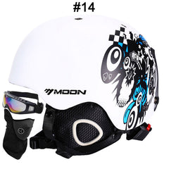 MOON Professional Ski Helmet High Quality Women Men Skiing Helmet Ultralight Ski Snowboard Skateboard Helmet 52-64CM - Electric Skateboard