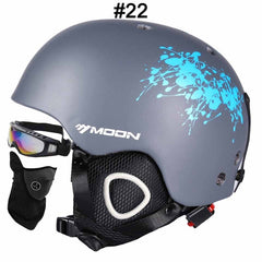 MOON Professional Ski Helmet High Quality Women Men Skiing Helmet Ultralight Ski Snowboard Skateboard Helmet 52-64CM - Electric Skateboard