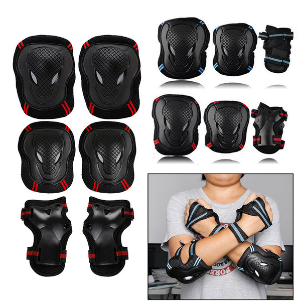6pcs Skating Protective Gear Sets Elbow Knee Pads Bike Skateboard For Adult Kid - Electric Skateboard