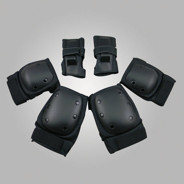 LANOVA 6pcs/set Adults Skating Protective Gear Elbow Knee pads wristguard Cycling Skateboard Ice Skating Roller Protector - Electric Skateboard