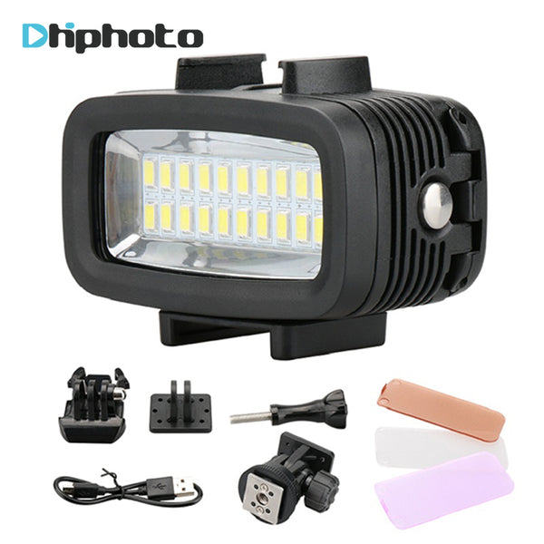 130ft Diving Underwater Gopro Waterproof LED Video light Built-in Li-ion Battery 700LM for GoPro Hero 3/4 SJCAM Action Camera - Electric Skateboard