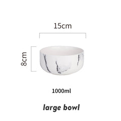 European Marble Tableware Ceramic Tableware Dish Face Plate Platter Bow Cutter Board - Electric Skateboard