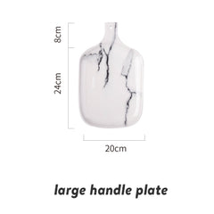 European Marble Tableware Ceramic Tableware Dish Face Plate Platter Bow Cutter Board - Electric Skateboard