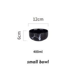 European Marble Tableware Ceramic Tableware Dish Face Plate Platter Bow Cutter Board - Electric Skateboard