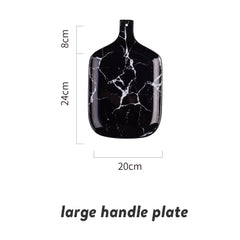 European Marble Tableware Ceramic Tableware Dish Face Plate Platter Bow Cutter Board - Electric Skateboard