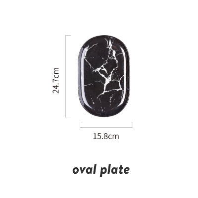 European Marble Tableware Ceramic Tableware Dish Face Plate Platter Bow Cutter Board - Electric Skateboard