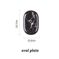 European Marble Tableware Ceramic Tableware Dish Face Plate Platter Bow Cutter Board - Electric Skateboard