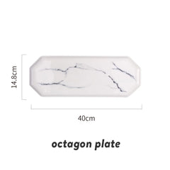 European Marble Tableware Ceramic Tableware Dish Face Plate Platter Bow Cutter Board - Electric Skateboard
