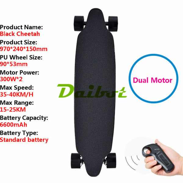 40KM/h 4 Wheel Electric Skateboard Dual Motor Remote Wireless Bluetooth Control Scooter Hoverboard Longboard - Electric Skateboard
