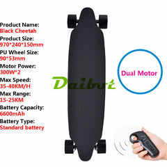 40KM/h 4 Wheel Electric Skateboard Dual Motor Remote Wireless Bluetooth Control Scooter Hoverboard Longboard - Electric Skateboard