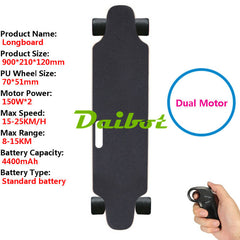 300W Hub Motor 4 Wheels Electric Skateboard Scooter Hoverboard Wireless Remote Control Longboard Hoverboard with handle NO TAX - Electric Skateboard
