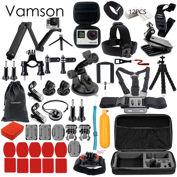 Vamson for Gopro Accessories Set for go pro hero 6 5 4 3 kit 3 way selfie stick for Eken h8r / for xiaomi for yi EVA case VS77 - Electric Skateboard