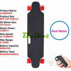 300W Electric Skateboard Dual Motor Longboard Skate Board Scooter with Wireless Bluetooth Remote Control - Electric Skateboard