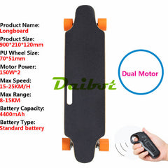 300W Electric Skateboard Dual Motor Longboard Skate Board Scooter with Wireless Bluetooth Remote Control - Electric Skateboard
