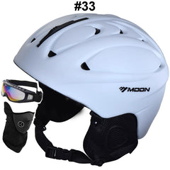 MOON Professional Ski Helmet High Quality Women Men Skiing Helmet Ultralight Ski Snowboard Skateboard Helmet 52-64CM - Electric Skateboard