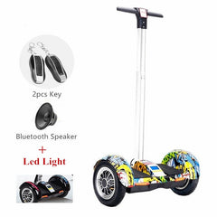 2017 New 10inch Hoverboard Electric Scooter Bluetooth +Speaker+Led Light+Remote key Self balancing scooter - Electric Skateboard