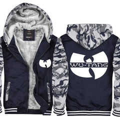 WU TANG hip hop skateboard streetwear Printed Mens Men Hoodies 2018Manga Thicken Fleece Zipper Tops USA EU size Plus size - Electric Skateboard