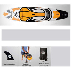 330*75*15cm inflatable surf board stand up paddle board AQUA MARINA with pedal control sup board  bag leash paddle A01005 - Electric Skateboard