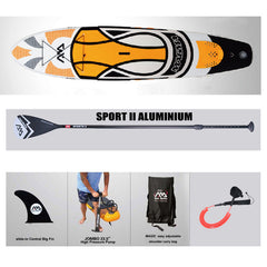 330*75*15cm inflatable surf board stand up paddle board AQUA MARINA with pedal control sup board  bag leash paddle A01005 - Electric Skateboard