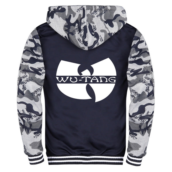 WU TANG hip hop skateboard streetwear Printed Mens Men Hoodies 2018Manga Thicken Fleece Zipper Tops USA EU size Plus size - Electric Skateboard