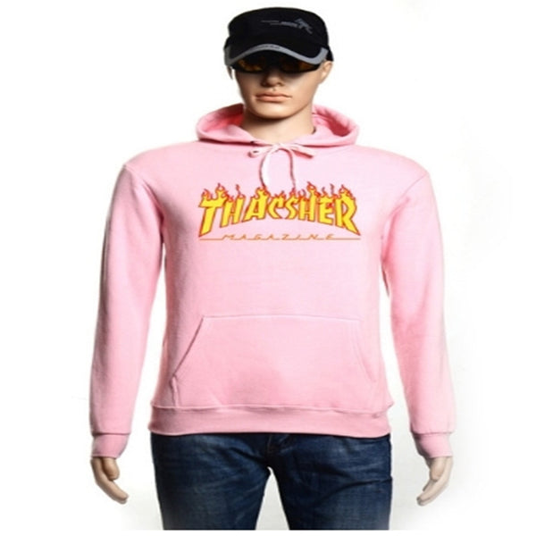 New Trasher Hoodies Men/Women Fashion Printing Cotton 1:1 Casual Sweatshirts Summer Skateboard Tee Boy Skate Hoodies - Electric Skateboard