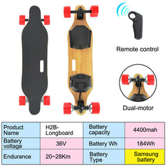 Electric Skateboard Longboard  Powerful Brushless Motor 8800mAh Samsung Battery With Remote Controller 7 Layers Maple Deck - Electric Skateboard