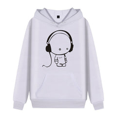 Mens Hip Hop Hoodie Listen Music Print Cute Mens Clothing Long Sleeve  Hat Thin Hooded Sweatshirt Hip Hop Skateboard Hoody VL26 - Electric Skateboard
