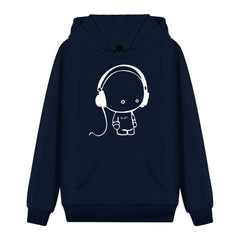 Mens Hip Hop Hoodie Listen Music Print Cute Mens Clothing Long Sleeve  Hat Thin Hooded Sweatshirt Hip Hop Skateboard Hoody VL26 - Electric Skateboard
