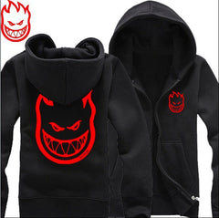 SexeMara free shipping SPITFIRE WHEELS Skateboard Zombie Flaming Head Logo man men male thickening sweatshirt Hoodies cardigan - Electric Skateboard