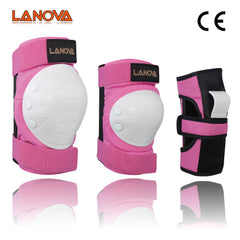 LANOVA 6 pcs / set skateboard knee pad & elbow pad & wrist pad bicycle bike skate protective gear - Electric Skateboard